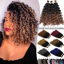 Real Natural Water Wave Crochet Braids Deep Curly As Human Hair Extensions Ombre