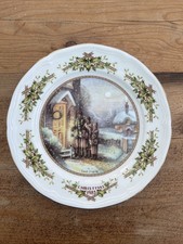 Vintage AYNSLEY Christmas Carol Plate 1983 Carol singing Collectors Plate