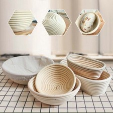 Oval/Round Bread Proofing Proving Basket Rattan Banneton Brotform Dough Tool DIY