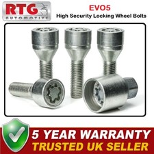 4x EVO5 Locking Wheel Bolts For Renault GTA 1984-2003 (Steel Wheels) Silver