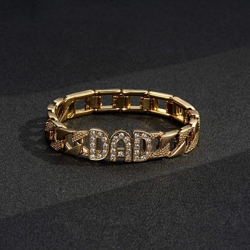 Men 9ct gold dad curb - men, chaps