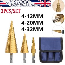 3pcs HSS Step Drill Bit Large