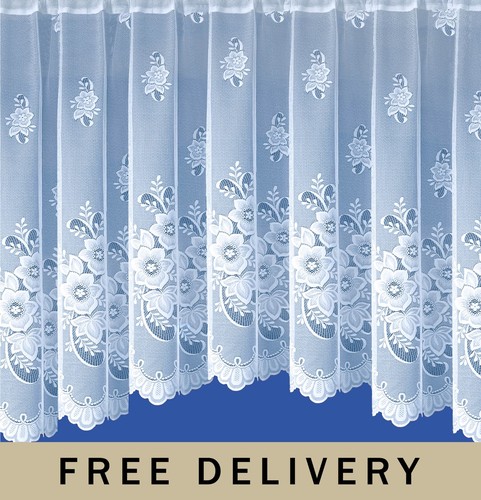 Floral jardiniere net curtains - floral,