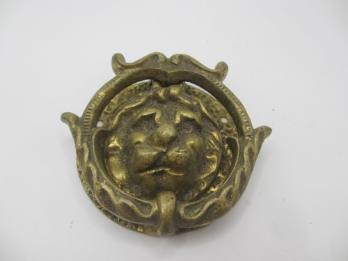 Antique brass lion head - antique,
