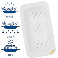 Over the Sink Strainer Basket Extendable Wash Vegetables & Fruits Drain Basket