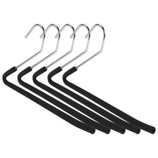 Open End Trouser Hangers Slack  Hanger with Non-Slip Foam Coated Black3647