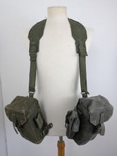 Vintage British Army Webbing Harness & Pouches 1970s/80s Military Issue Good Con