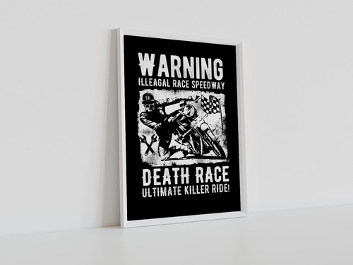 Speedway poster death - poster, race