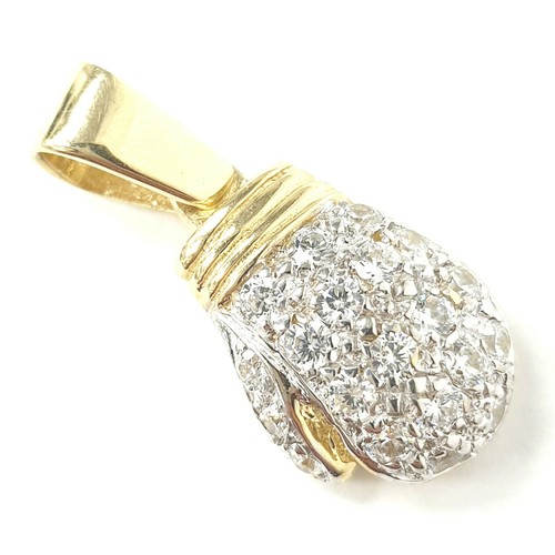 9ct gold boxing glove pendant - 9ct,