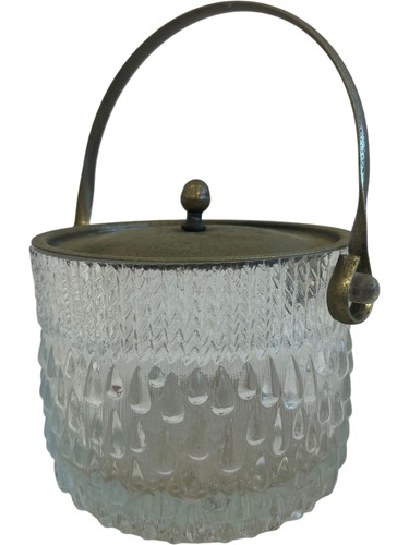 Vintage crystal ice bucket - ice,