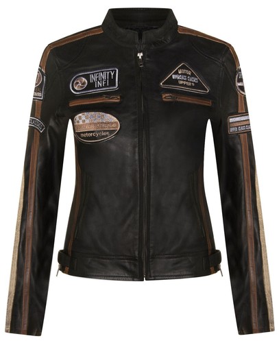 Womens leather biker casual - womens,