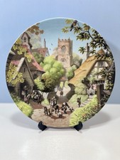 Vintage Coalport Bone China Plate - Design by Robert Hersey - Village School. 