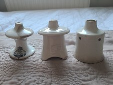 3 vintage ceramic pie funnels