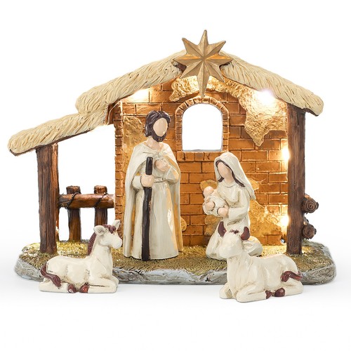 Nativity scene set - with, led