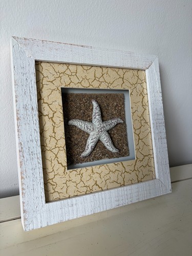 Starfish rustic framed coastal - starfish,