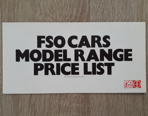 Fso range price list brochure - fso,