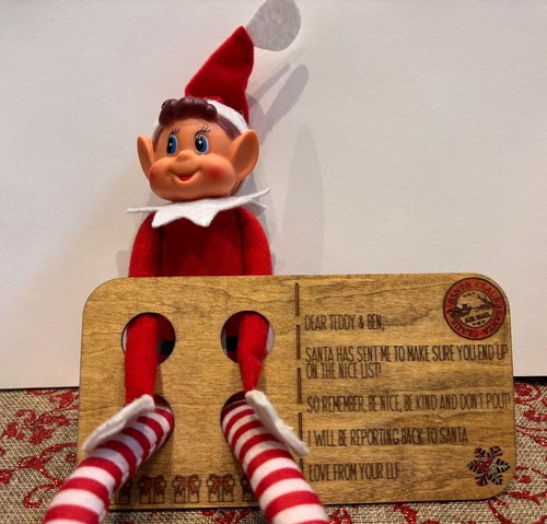 Personalised wooden elf the - wooden,