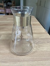 Vintage Pyrex Atomic Gold Starburst 5 Cup Glass Coffee Pot Carafe GC