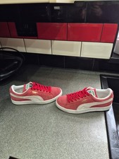 Puma Suede Trainers Size Uk 4 Red
