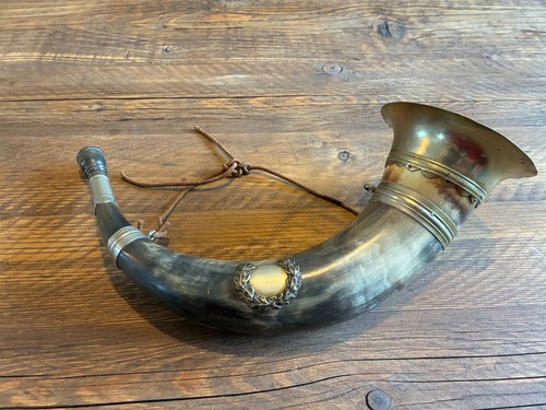 Antique brass mounted - mounted, powder