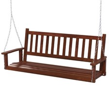 5ft Wooden Porch Swing Chair