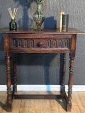 Jacobean Style Oak Hall Table Console Table