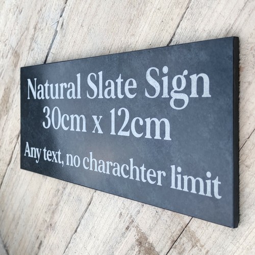 Slate house sign door - house, number