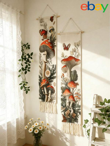 2pcs mushroom butterfly wall - 2pcs,