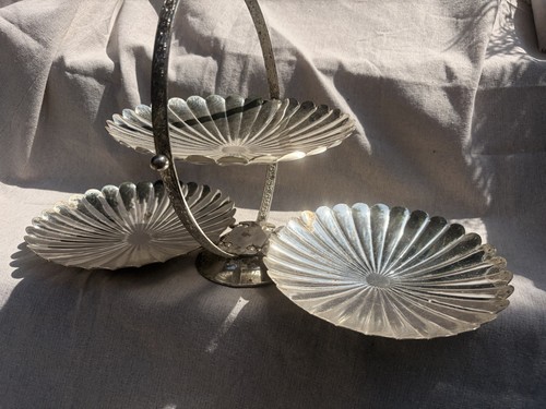 Vintage silver plated tier - silver, 3