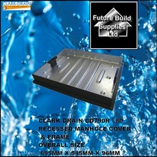 CLARK DRAIN RECESSED BLOCK PAVING MANHOLE COVER CD790R/80 600mm x 450mm x 80mm 