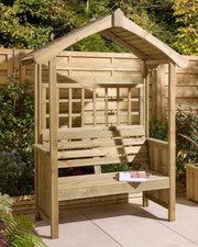 Wooden Garden Arbour Sherwood 10 Year Guarantee Rowlinson Love Seat Bench