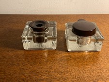 Vintage Glass Inkwells one