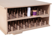 798 - 2 Drawer Bobbin Holder Unit, Wooden Craft Room Storage, Bobbin Storage