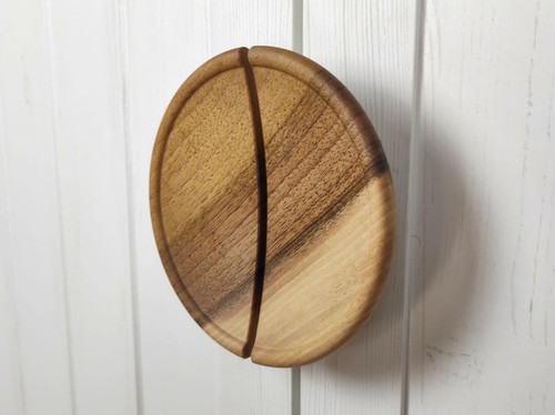 Wooden handles half moon - , door