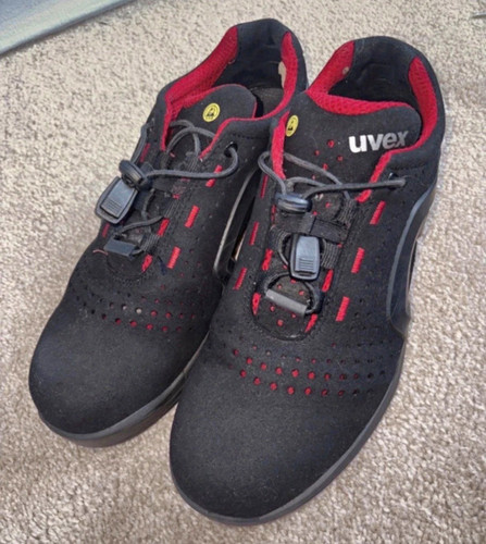 Uvex black red - black, workboots