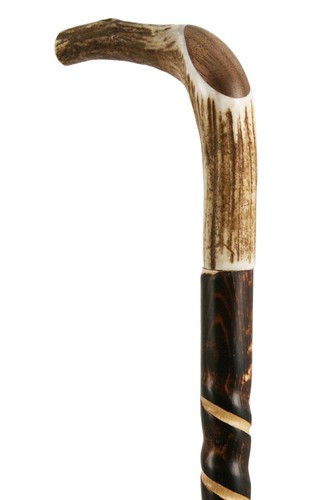 Staghorn handle carved spiral - handle,