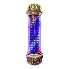Gabri Professional Gold LED Digital Barber Pole Illuminated Flashing Barbershop