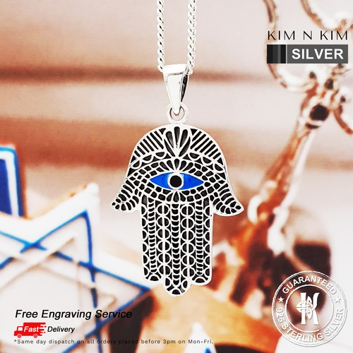Hamsa hand pendant necklace - hand,