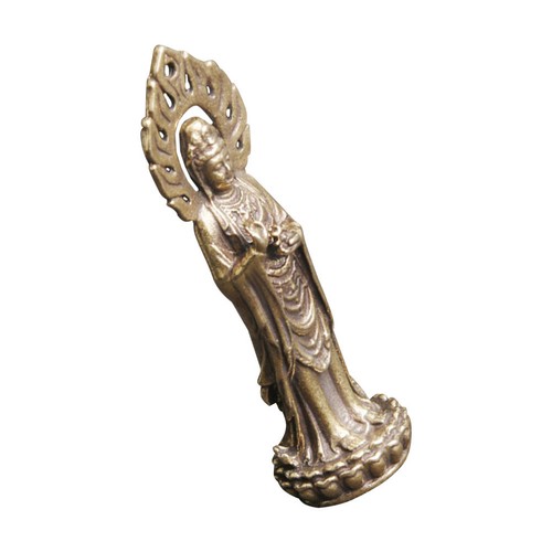 Kuan yin statue brass - yin, buddha