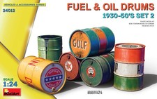 MIN24012 - Miniart 1:24 - Fuel & Oil Drums, 1930-50's Set 2