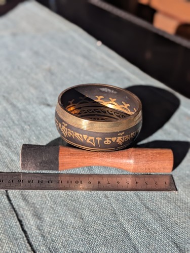 Vintage brass 9cm tibetan - vintage,