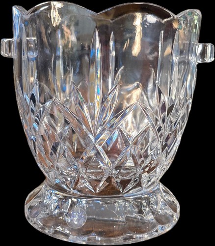 Crystal ice bucket scalloped - ice,