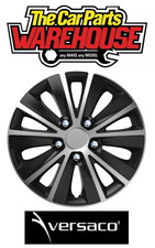 13" Black / Silver Wheel Trims