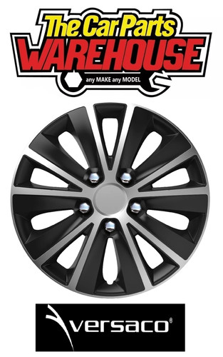 Black silver wheel trims - black,