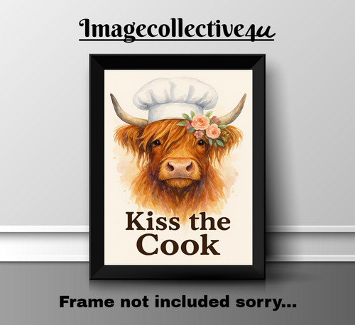 Highland cow kitchen quote a4 - kitchen,