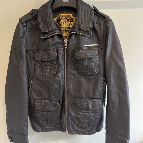 Superdry men leather - men's, jacket