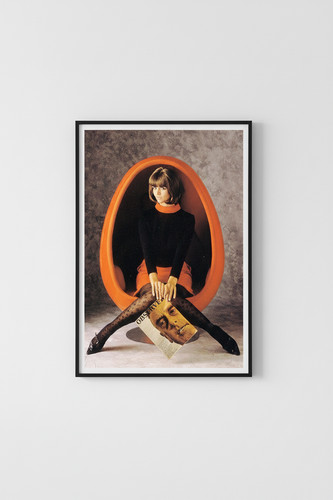Retro chic poster woman - retro, in
