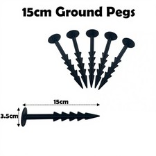 6" Ground Garden Weed Barrier Membrane Pins Fabric Hooks Plastic Staples Pegs