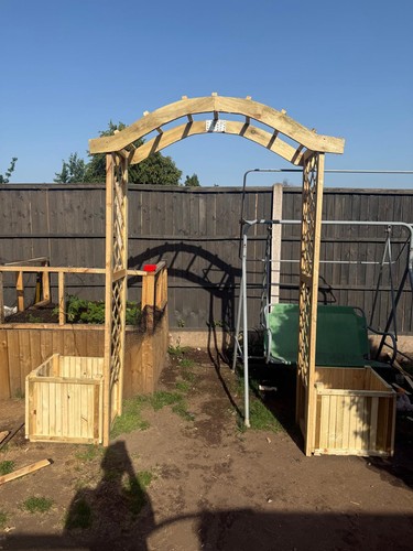 Wooden garden archway - wooden,