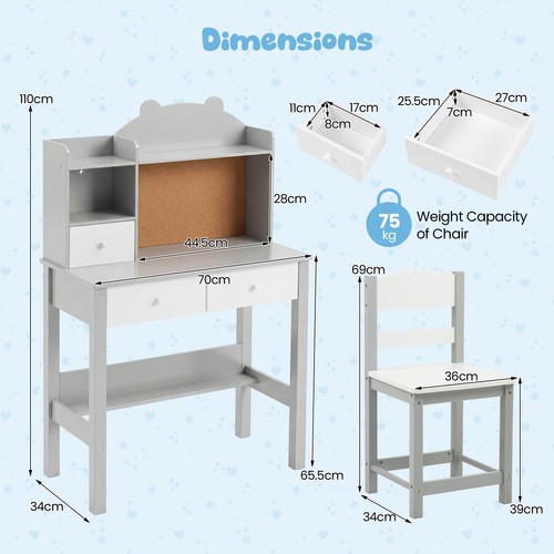 Kids desk and - chair, with